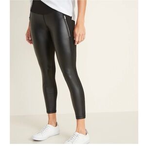Old Navy Black Faux Leather Leggings